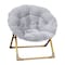 Flash Furniture Kids GraySoft Gold Faux Fur Saucer Chair FV-FMC-030-GY-SGD-GG - alternate 7